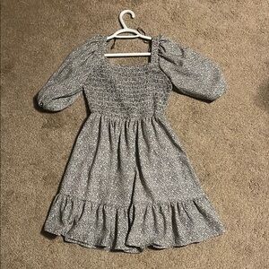 Sienna Sky Black and White Patterned Kids Dress